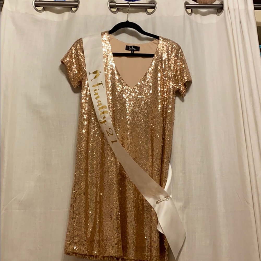 Gold sparkle dress